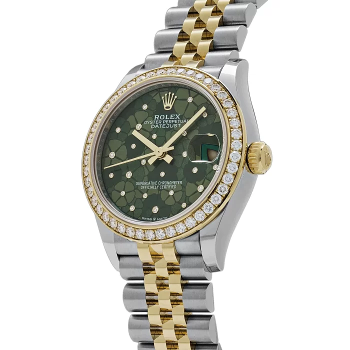 Rolex Datejust 278383RBR Two-Toned Yellow Gold Stainless Steel Green Flower Dial - 图片 3