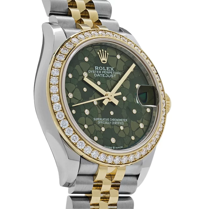 Rolex Datejust 278383RBR Two-Toned Yellow Gold Stainless Steel Green Flower Dial - 图片 2