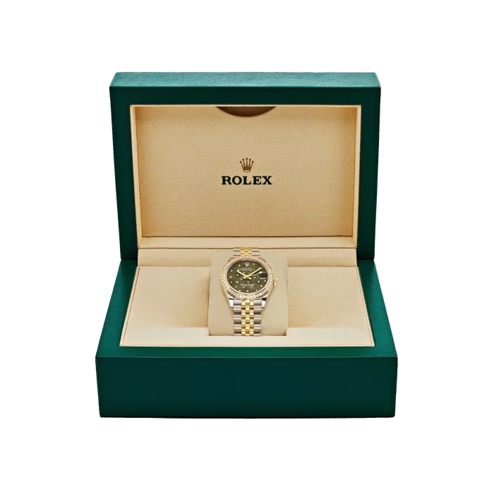 Rolex Datejust 278383RBR Two-Toned Yellow Gold Stainless Steel Green Flower Dial - 图片 7