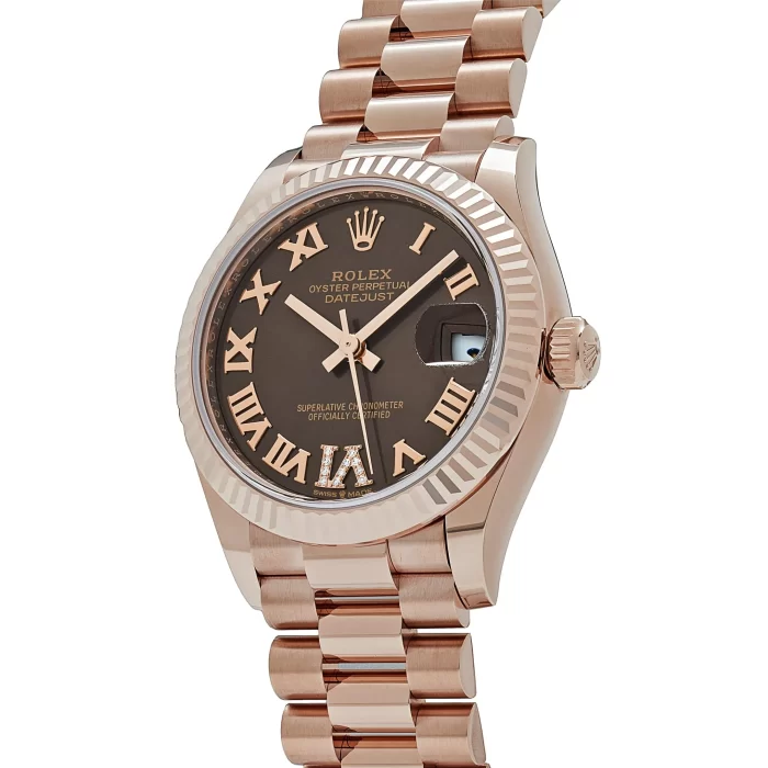 Rolex Datejust 278275 Rose Gold Diamond Chocolate Dial President - 图片 2