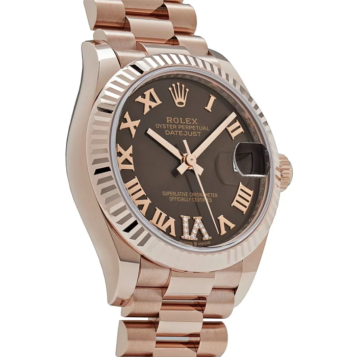 Rolex Datejust 278275 Rose Gold Diamond Chocolate Dial President - 图片 3