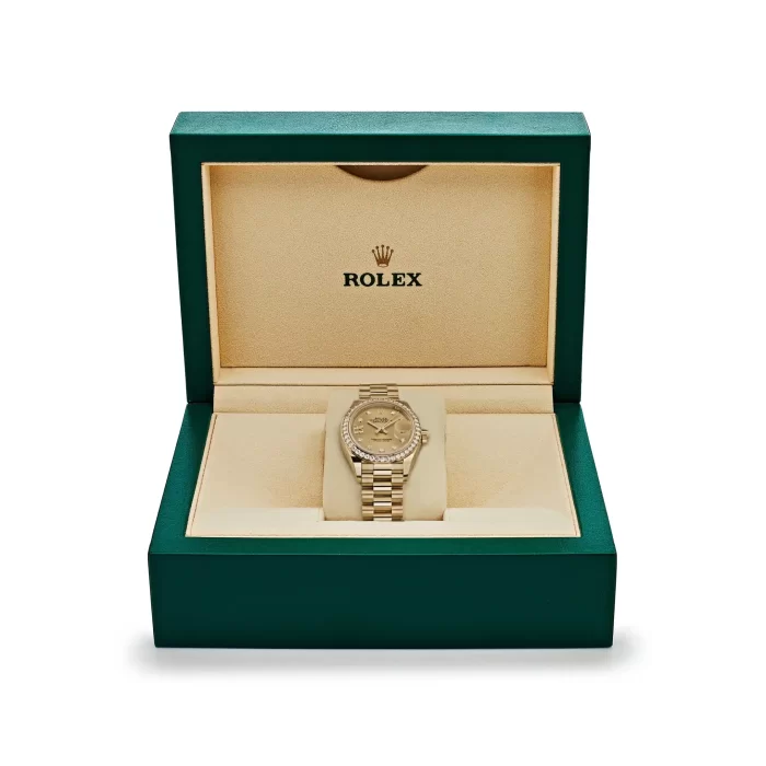 Rolex Datejust 279138RBR Yellow Gold Champagne Diamond Dial President - 图片 6