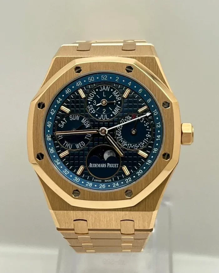 Audemars Piguet Royal Oak Perpetual Calendar 26574OR.OO.1220OR.02 Rose Gold Blue Dial - 图片 4