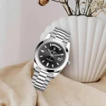 Rolex Day-Date 40 Presidential Black dial, Smooth Bezel, President bracelet, Watch 228206-0013 - 图片 4