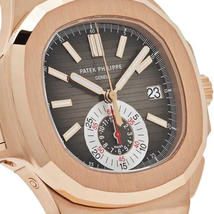 Patek Philippe Nautilus 5980R-001 Chronograph Date Rose Gold Brown Dial - 图片 6