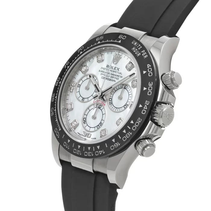 Rolex Cosmograph Daytona 116519LN-0026 White Mother of Pearl Dial Diamond Dial Oysterflex Strap - 图片 4