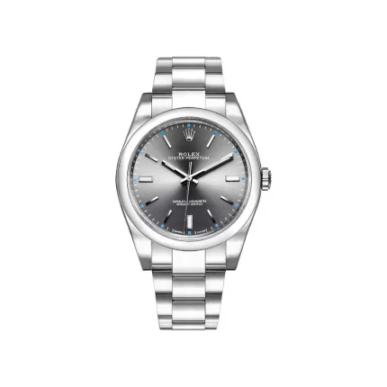 Rolex Oyster Perpetual 114300 Stainless Steel Rhodium Slate Grey Stick Dial