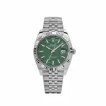 Rolex Datejust 126334 Stainless Steel Fluted Motif Green Dial Jubilee