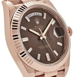 Rolex Day-Date 228235 Rose Gold Chocolate Baguette Diamond Dial - 图片 3