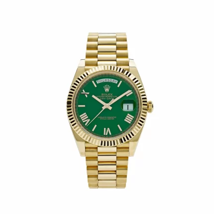 Rolex Day-Date 228238 Yellow Gold Green Roman Numerals Dial