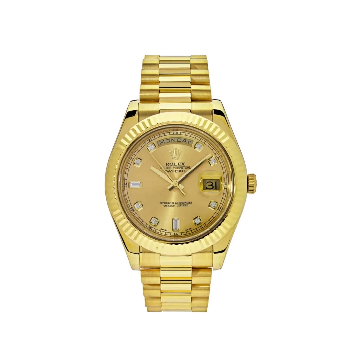 Rolex Day-Date 218238 Yellow Gold Champagne Diamond Dial - 图片 8