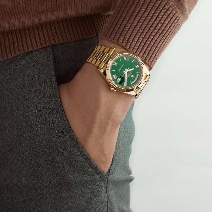Rolex Day-Date 228238 Yellow Gold Green Roman Numerals Dial - 图片 2