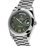 Rolex Day-Date 228206-0027 Platinum President Olive Green Dial - 图片 3