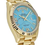 Rolex Day-Date 128238 Yellow Gold Turquoise Diamond Dial (2024) - 图片 2