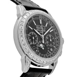 Patek Philippe Grand Complications 5271P-001 Perpetual Calendar Platinum Black Dial Baguette Bezel - 图片 6