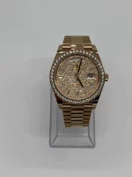 Rolex Day-Date 228345RBR Rose Gold Diamond Bezel Diamond-Paved Dial - 图片 5
