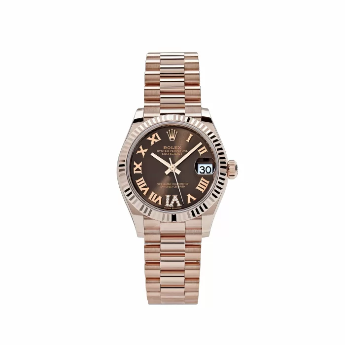 Rolex Datejust 278275 Rose Gold Diamond Chocolate Dial President - 图片 1
