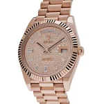 Rolex Day-Date 228235 Rose Gold Baguette Diamond Paved Dial - 图片 4