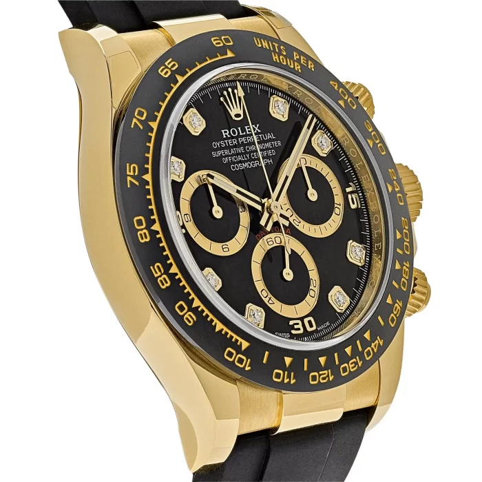 Rolex Daytona 116518LN Yellow Gold Black Diamond Dial - Image 3