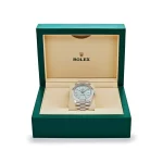 Rolex Day-Date 228206 Platinum Ice Blue Diagonal Motif Dial - 图片 7