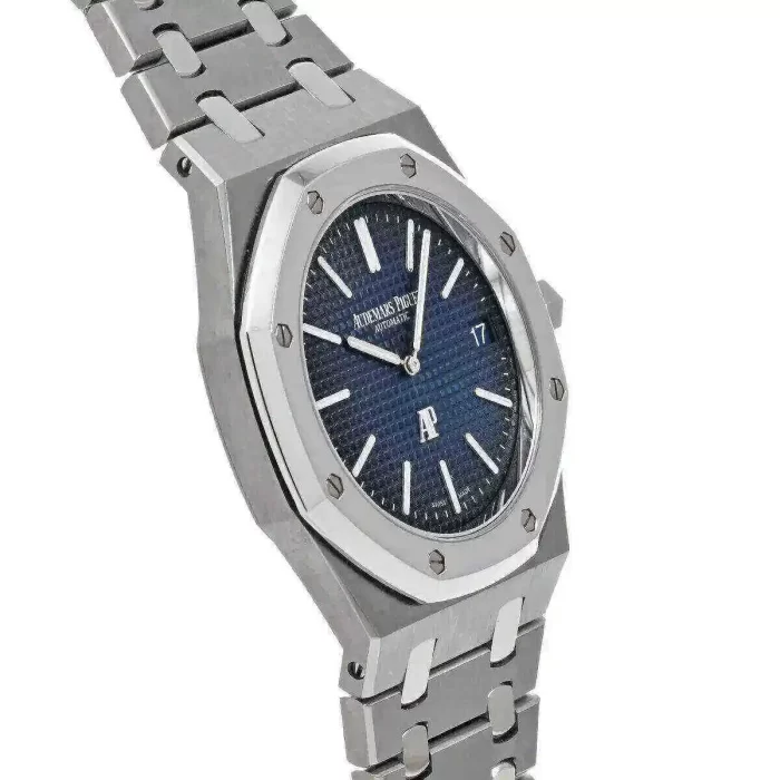 Audemars Piguet Oak Jumbo Extra-Thin, 39mm, Titanium, blue dial, 15202IP.OO.1240IP.01 - 图片 5