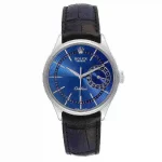 Rolex Cellini Date White Gold Blue Dial Mens Watch 50519-L