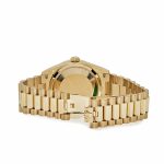 Rolex Day-Date 128348RBR Yellow Gold Green Malachite Dial Diamond Bezel - Image 4
