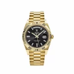 Rolex Day-Date 228238 Yellow Gold Black Baguette Diamond Dial - Image 4