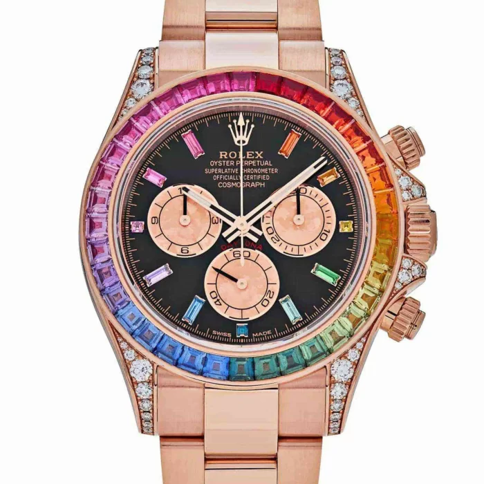 Rolex Cosmograph Daytona 116595 RBOW 'Rainbow' Rose Gold Black Dial Sapphire Bezel - 图片 3
