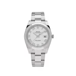 Rolex Datejust 126300 Stainless Steel White Roman Dial Oyster