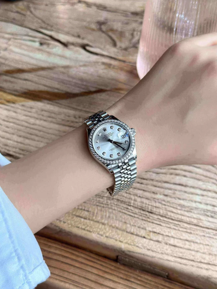 Rolex Datejust 278384RBR-0034 White Gold Stainless Steel Silver Dial - 图片 5