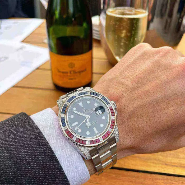 Rolex GMT-Master II 1267555SARU 'SARU' Rose Gold Black Dial Diamond Bezel - 图片 2