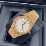 Audemars Piguet Oak Frosted Gold Silver dial, 33mm, 18k Rose gold, 67653OR.GG.1263OR.01 - 图片 5