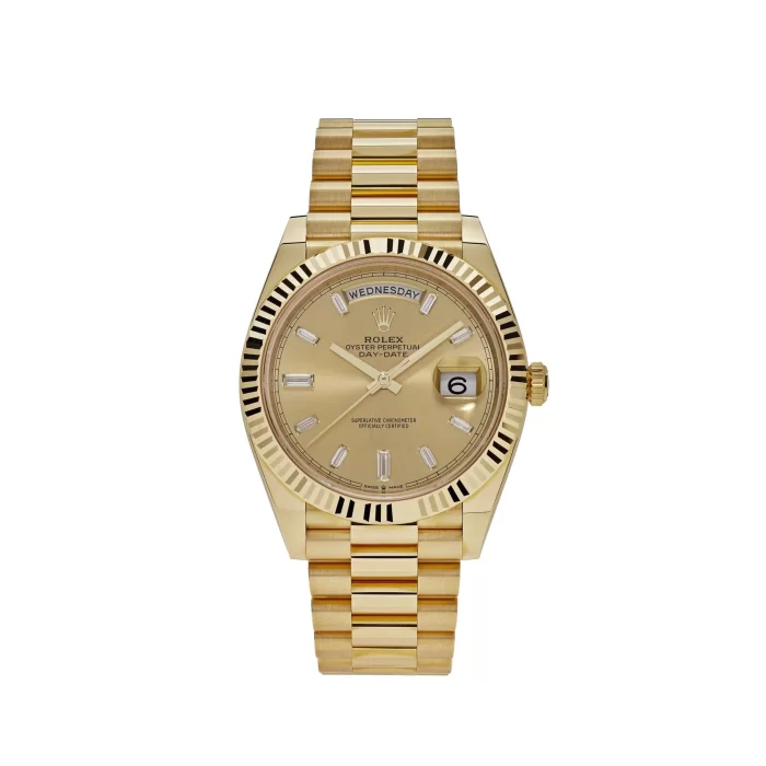 Rolex Day-Date 228238 Yellow Gold Champagne Diamond Dial - 图片 1