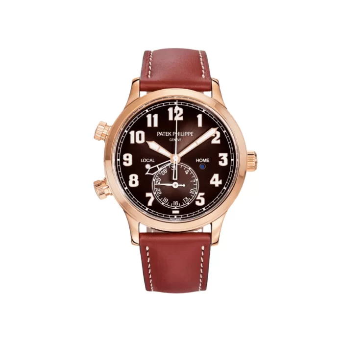 Patek Philippe Calatrava 5524R-001 'Pilot' Travel Time Rose Gold Brown Dial - 图片 1