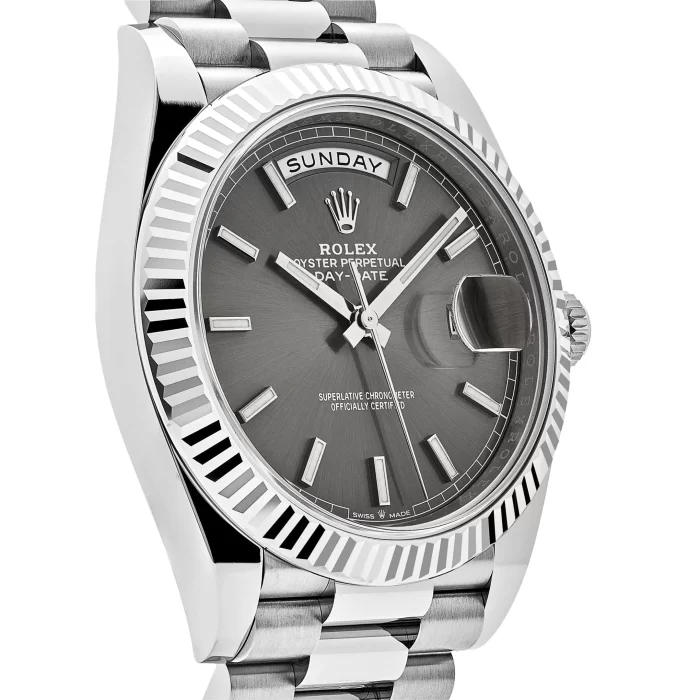 Rolex Day-Date 228239 White Gold Slate Rhodium Grey Dial - 图片 5