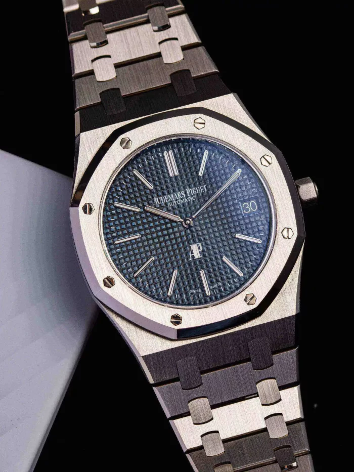 Audemars Piguet Oak Jumbo Extra-Thin, 39mm, Titanium, blue dial, 15202IP.OO.1240IP.01 - 图片 7