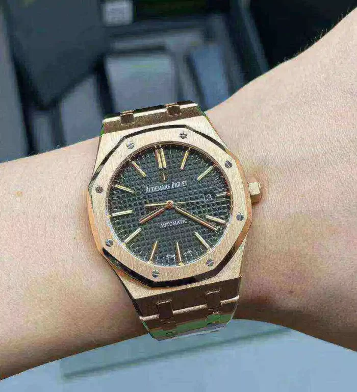 Audemars Piguet Oak Selfwinding with Black Dial 41mm 18k Rose Gold Watch 15400OR.OO.1220OR.01 - 图片 4