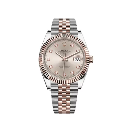 Rolex Datejust 126331 Rose Gold Stainless Steel Sundust Diamond Dial Jubilee