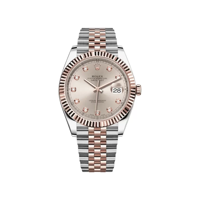 Rolex Datejust 126331 Rose Gold Stainless Steel Sundust Diamond Dial Jubilee - 图片 1