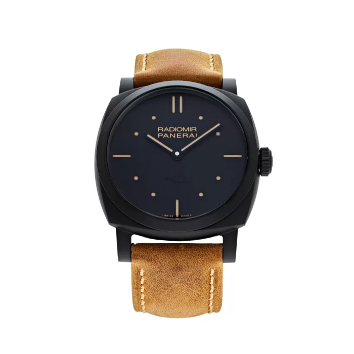 Panerai Radiomir 1940 3 Days Black Ceramic Scamosciato Strap PAM00577 - 图片 1