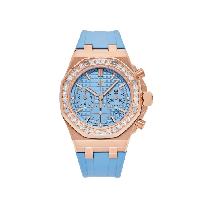 Audemars Piguet Royal Oak Offshore 26231OR.ZZ.A085CA.01 Chronograph Rose Gold Blue Dial Diamond Bezel (2023) - 图片 2
