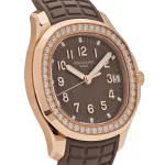Patek Philippe Aquanaut 5268/200R-010 Rose Gold Taupe Brown Dial Diamond Bezel - 图片 3