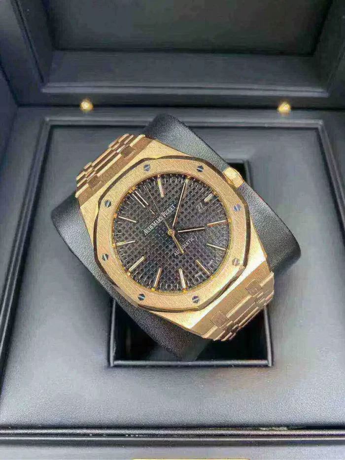 Audemars Piguet Oak Selfwinding with Black Dial 41mm 18k Rose Gold Watch 15400OR.OO.1220OR.01 - 图片 3
