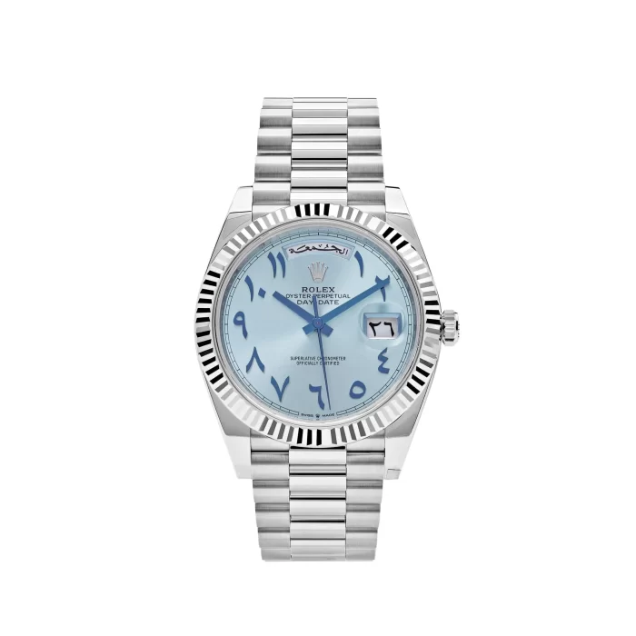 Rolex Day-Date 228236 Platinum Ice Blue Arabic Dial - 图片 6