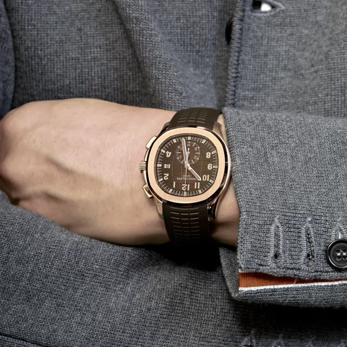 Patek Philippe Aquanaut 5968R-001 Chronograph Rose Gold Brown Dial - 图片 2