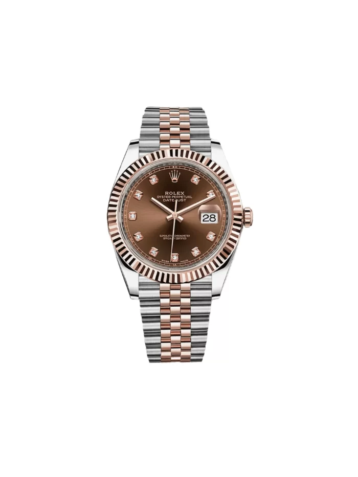 Rolex Datejust 126331 Rose Gold Stainless Steel Chocolate Diamond Dial Jubilee - 图片 1