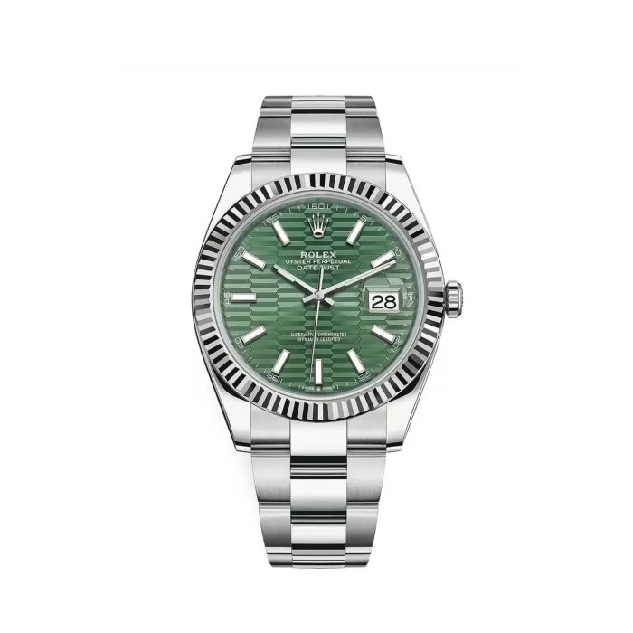 Rolex Datejust 126334 Stainless Steel Green Motif Dial Oyster - 图片 1