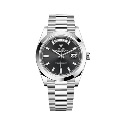 Rolex Day-Date 228206 Platinum Black Diamond Dial