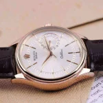 Rolex Cellini Date Silver Guilloche Dial Men's Watch 50515 - 图片 5